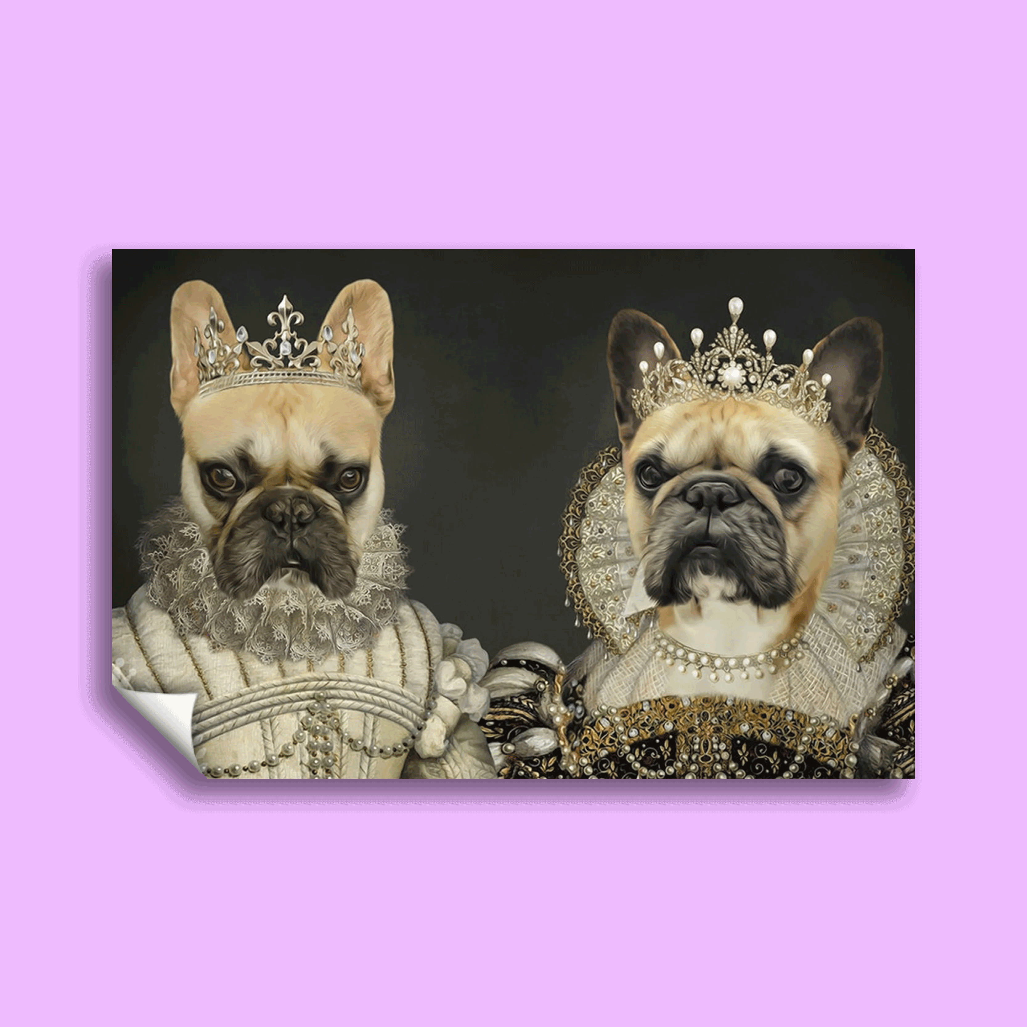 Queenly Pair - Custom Pet Portrait